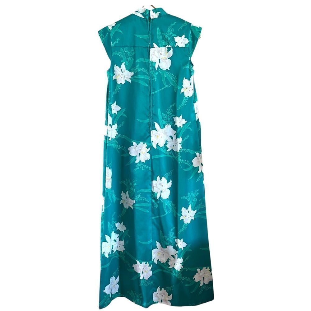 Vintage Otaheite Honolulu Hawaiian Floral Maxi Dress - Picture 2 of 9
